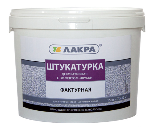 Штукатурка Лакра фактурная декоративная с эффектом шубы 15 кг.