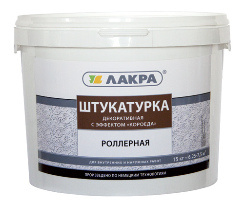 Штукатурка Лакра роллерная декоративная с эффектом короеда 15 кг.