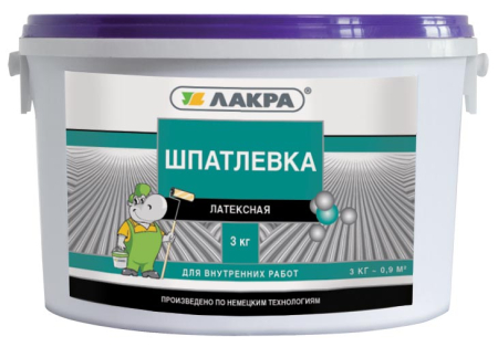 Фото Шпатлевка Лакра латексная для внутренних работ 1,5 кг